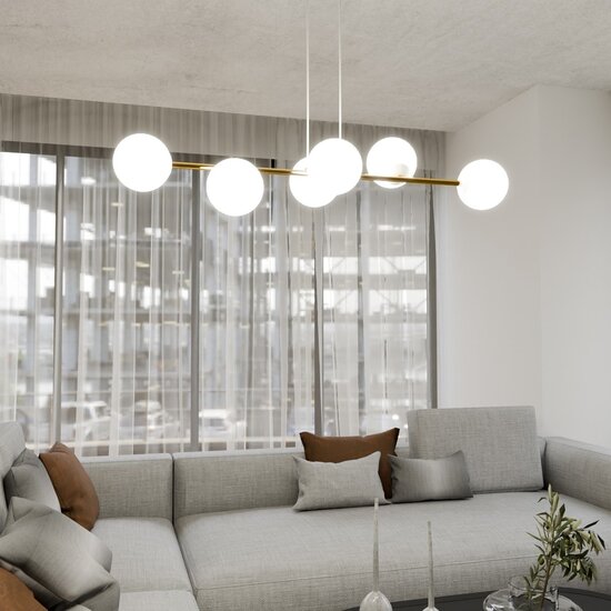 Emibig Emibig GRAVITY 6 WH GOLD - Elegant pendant lamp for any space