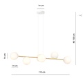 Emibig Emibig GRAVITY 6 WH GOLD - Elegante Pendelleuchte für jeden Raum