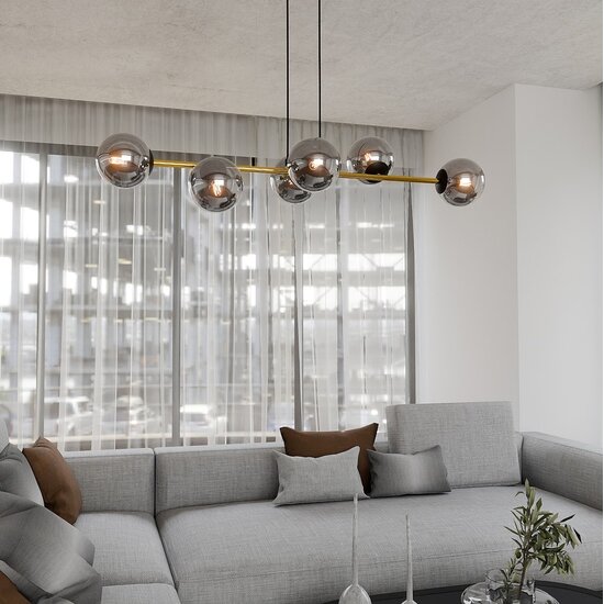Emibig GRAVITY 6 BL GRAFIT - Elegant pendant lamp for a glamorous touch