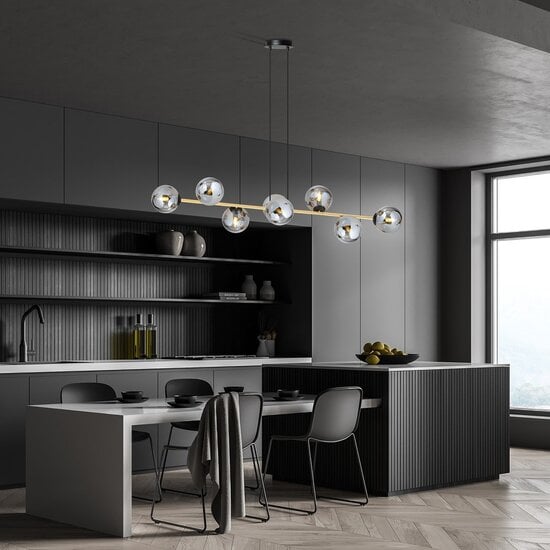 Emibig Emibig GRAVITY 8 BL GRAFIT - Elegant pendant lamp for a luxurious atmosphere