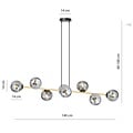 Emibig Emibig GRAVITY 8 BL GRAFIT - Elegant pendant lamp for a luxurious atmosphere