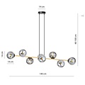 Emibig Emibig GRAVITY 8 BL GRAFIT - Lampe suspendue élégante pour une atmosphère luxueuse