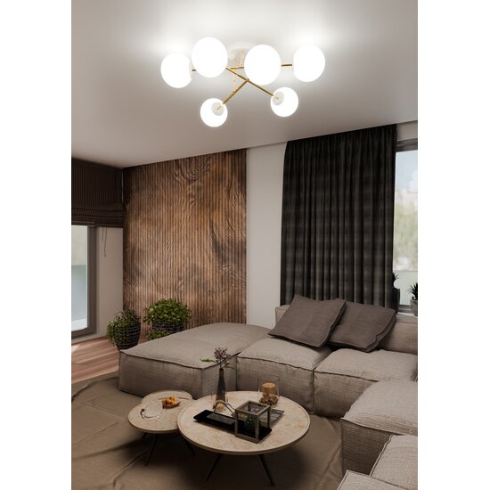 Emibig Emibig MAGNUM 6 WH OPAL - Lámpara de techo elegante para cualquier habitación