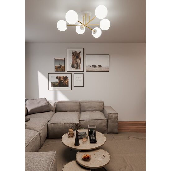 Emibig Emibig MAGNUM 6 WH OPAL - Lampe de plafond élégante pour chaque pièce