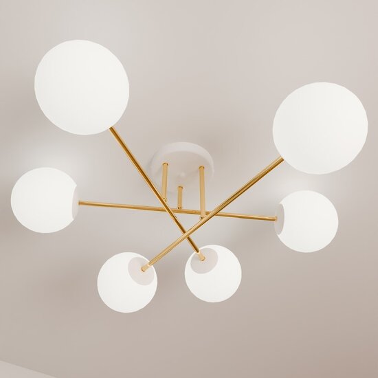 Emibig Emibig MAGNUM 6 WH OPAL - Elegant ceiling lamp for any room