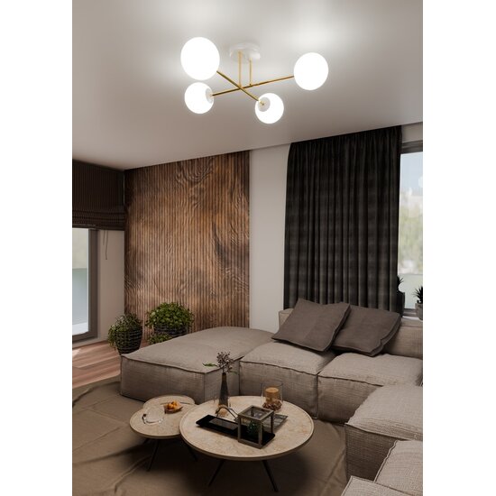 Emibig Emibig MAGNUM 4 WH OPAL - Lampe de plafond élégante pour tous les espaces