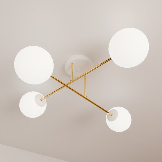 Emibig Emibig MAGNUM 4 WH OPAL - Lámpara de techo elegante para cualquier espacio