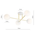 Emibig Emibig MAGNUM 4 WH OPAL - Lámpara de techo elegante para cualquier espacio