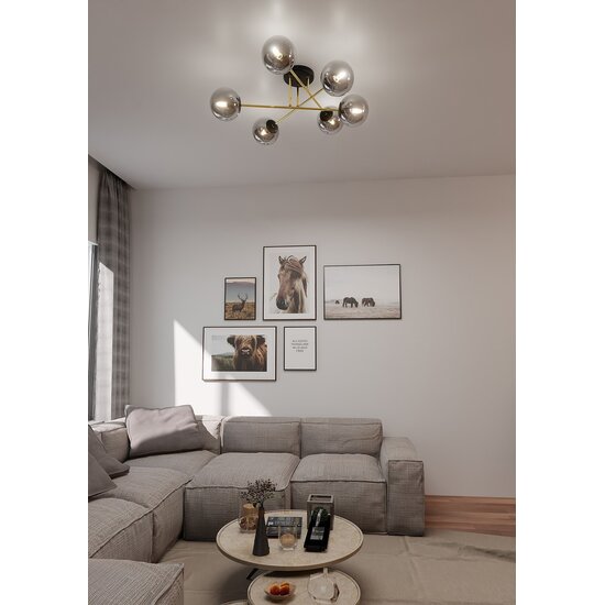 Emibig Emibig MAGNUM 6 BL GRAFIT - Lámpara de techo elegante para una atmósfera lujosa