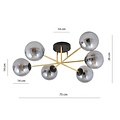 Emibig Emibig MAGNUM 6 BL GRAFIT - Lámpara de techo elegante para una atmósfera lujosa