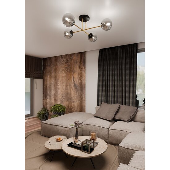 Emibig Emibig MAGNUM 4 BL GRAFIT - Lámpara de techo elegante para cualquier espacio