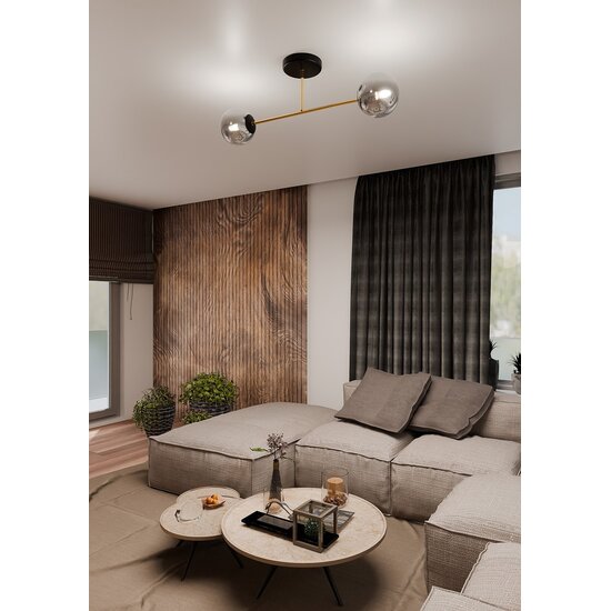 Emibig Emibig MAGNUM 2 BL GRAFIT - Lámpara de techo elegante para cualquier espacio