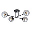 Emibig Emibig ROMA 4 BL GRAFIT - Moderne plafondlamp voor stijlvolle verlichting