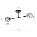 Emibig Emibig ROMA 2 BL GRAFIT - Moderne plafondlamp voor elke ruimte