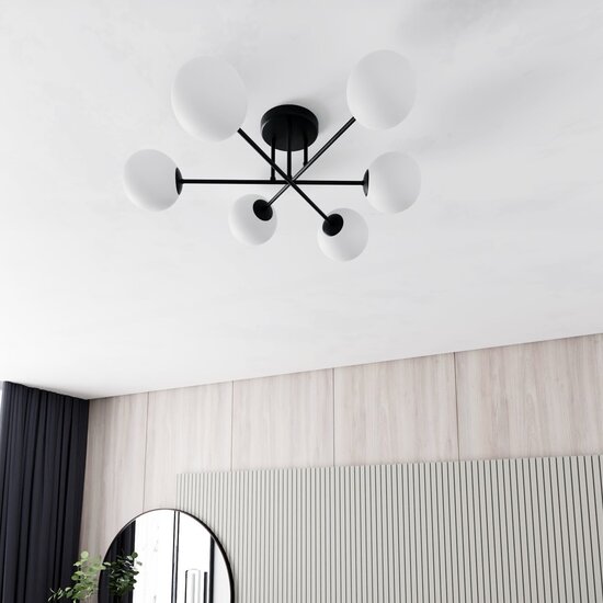 Emibig Emibig ROMA 6 BL OPAL - Lámpara de techo moderna para una iluminación elegante