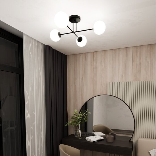 Emibig Emibig ROMA 4 BL OPAL - Lámpara de techo moderna para una iluminación elegante