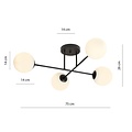 Emibig Emibig ROMA 4 BL OPAL - Plafonnier moderne pour un éclairage élégant