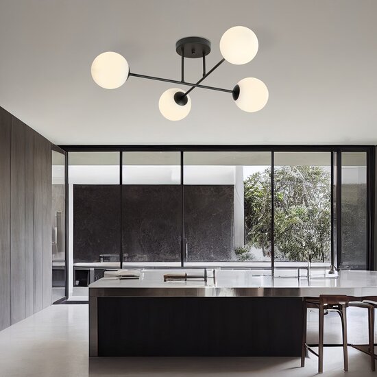 Emibig Emibig ROMA 4 BL OPAL - Lámpara de techo moderna para una iluminación elegante