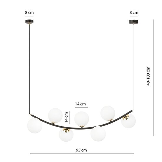 Emibig Emibig RITZ 7 BL OPAL - Suspension rétro pour une ambiance chaleureuse