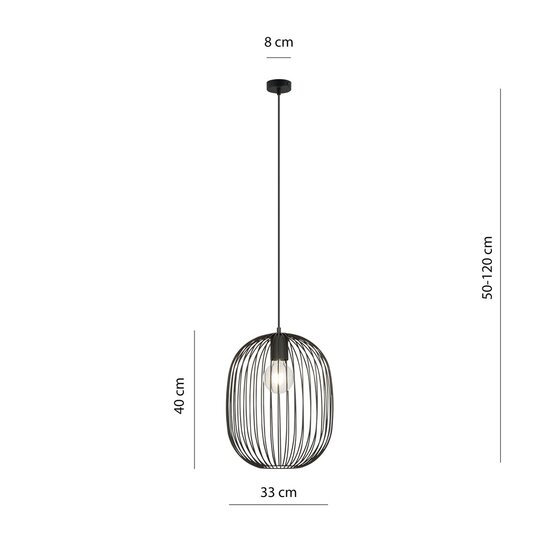 Emibig Emibig ONYX 1 BL - Lámpara colgante industrial elegante para cualquier espacio