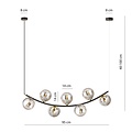 Emibig Emibig RITZ 7 BL GRAFIT - Lámpara colgante retro para una iluminación elegante