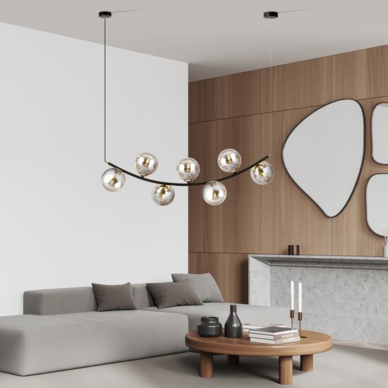 Emibig Emibig RITZ 7 BL GRAFIT - Lámpara colgante retro para una iluminación elegante
