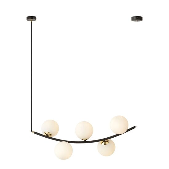 Emibig Emibig RITZ 5 BL OPAL - Lampe suspendue rétro pour un éclairage stylé