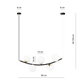Emibig Emibig RITZ 5 BL OPAL - Retro Pendelleuchte für stilvolle Beleuchtung