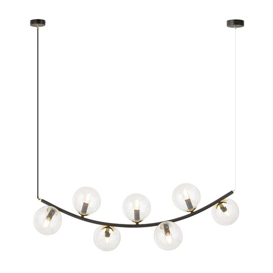 Emibig Emibig RITZ 7 BL TRANSPARENT - Lámpara colgante retro para una iluminación elegante