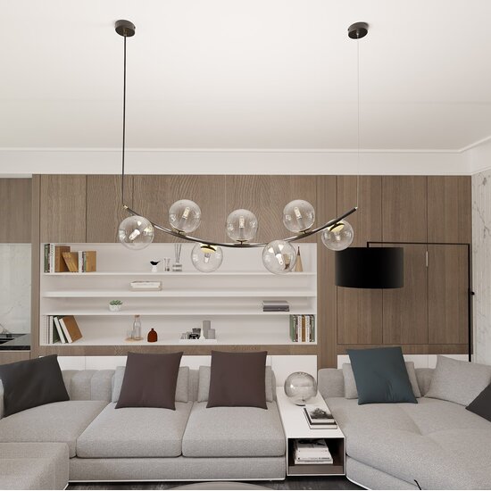 Emibig Emibig RITZ 7 BL TRANSPARENT - Retro pendant lamp for stylish lighting