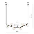 Emibig Emibig RITZ 7 BL TRANSPARENT - Retro Pendelleuchte für stilvolle Beleuchtung