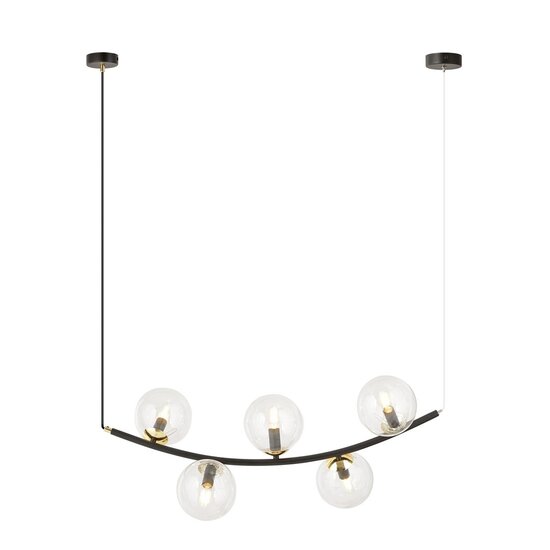 Emibig Emibig RITZ 5 BL TRANSPARENT - Lámpara colgante retro para una atmósfera acogedora