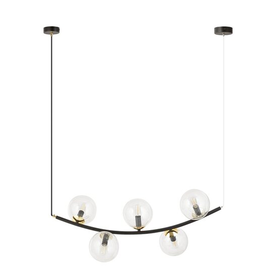 Emibig Emibig RITZ 5 BL TRANSPARENT - Lampe suspendue rétro pour une ambiance chaleureuse