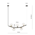 Emibig Emibig RITZ 5 BL TRANSPARENT - Lampe suspendue rétro pour une ambiance chaleureuse