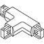 Fantasia Track 3-phase T-connector right white - connector piece for branching a 3-phase track system in a T-shape