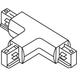Fantasia TRACK 3-fase T-connector rechts zwart