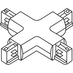 TRACK 3-Phasen X-Verbinder schwarz für Schienensystem
