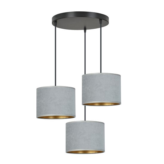 Emibig Emibig HILDE 3 BL PREMIUM GRAY - Lámpara colgante minimalista para cualquier espacio