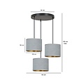 Emibig Emibig HILDE 3 BL PREMIUM GRAY - Lámpara colgante minimalista para cualquier espacio