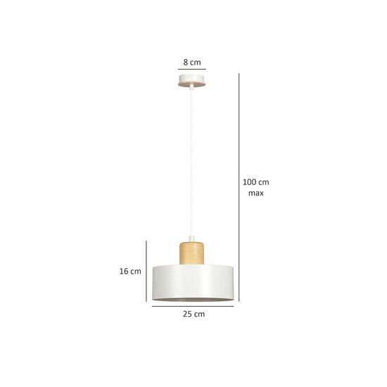 Emibig Emibig TORIN 1 WHITE - Lampe suspendue scandinave pour un look moderne