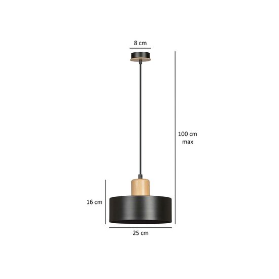 Emibig Emibig TORIN 1 BLACK - Scandinavian pendant lamp for any space