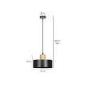 Emibig Emibig TORIN 1 BLACK - Scandinavian pendant lamp for any space