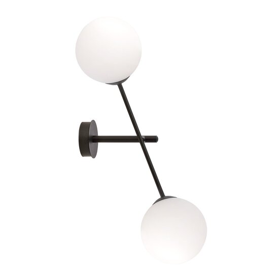 Emibig Emibig LINEAR K2 BLACK/OPAL - Modern wall lamp for stylish lighting