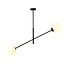 Emibig Emibig LINEAR 2 BLACK/OPAL - Lámpara colgante moderna para una iluminación elegante