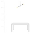 Emibig Emibig LINEAR 2 BLACK/OPAL - Modern pendant lamp for stylish lighting