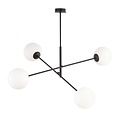 Emibig Emibig LINEAR 4 BLACK/OPAL - Lampe suspendue moderne pour tous les espaces