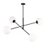 Emibig Emibig LINEAR 4 BLACK/OPAL - Lampe suspendue moderne pour tous les espaces