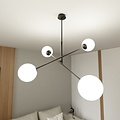 Emibig Emibig LINEAR 4 BLACK/OPAL - Lámpara colgante moderna para cualquier espacio