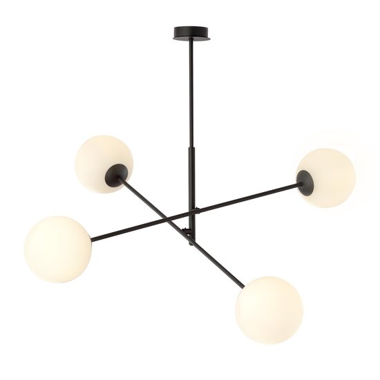 Emibig Emibig LINEAR 4 BLACK/OPAL - Lámpara colgante moderna para cualquier espacio