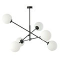 Emibig LINEAR 6 BLACK/OPAL - Moderne hanglamp voor elke ruimte
